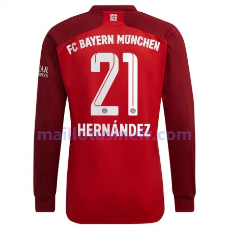 Maillot de Foot FC Bayern Munich Lucas Hernandez 21 Domicile 2021-22 Manches Longues